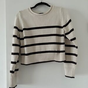 Gap Striped 100% Cotton Rolled Neck Women's Sweater